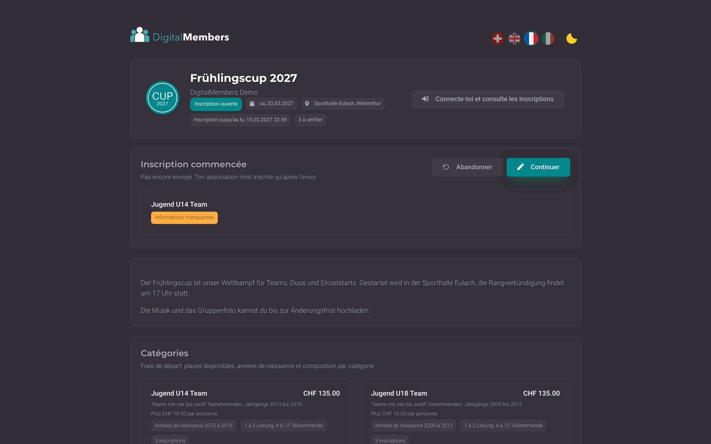 Ta page d'inscription, partagée comme un flyer · DigitalMembers