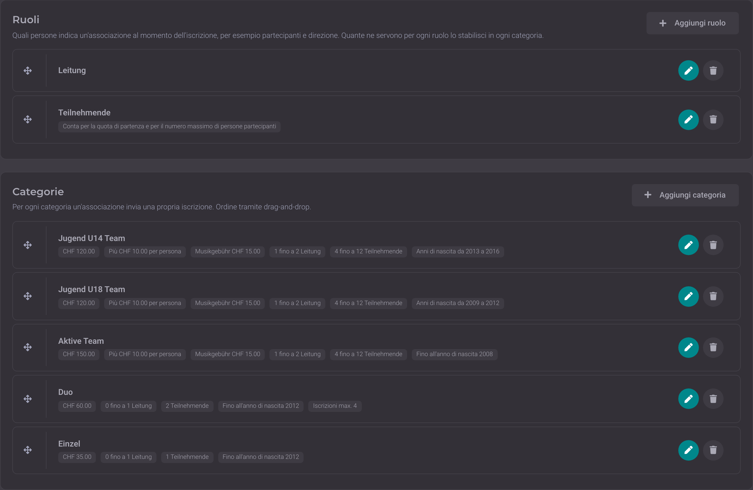 Categorie, anni di nascita e formazione secondo le tue regole · DigitalMembers